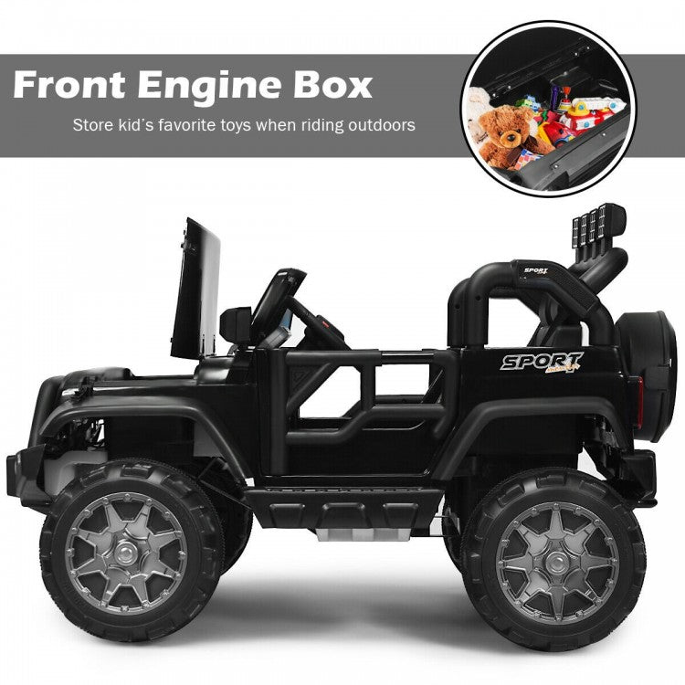 12V 2-Seater Kids Ride-On Car with Remote Control and Storage Compartment CDN
