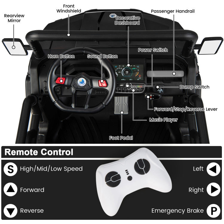 24V Ride on Dump Truck with Remote Control