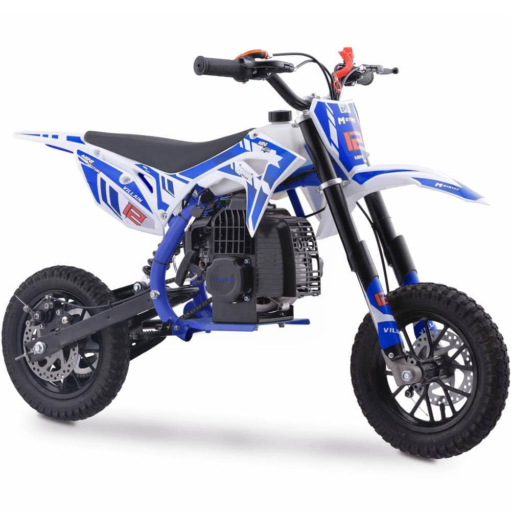Mototec Villain 52cc Kids Gas Dirt Bike Blue - Little Riderz