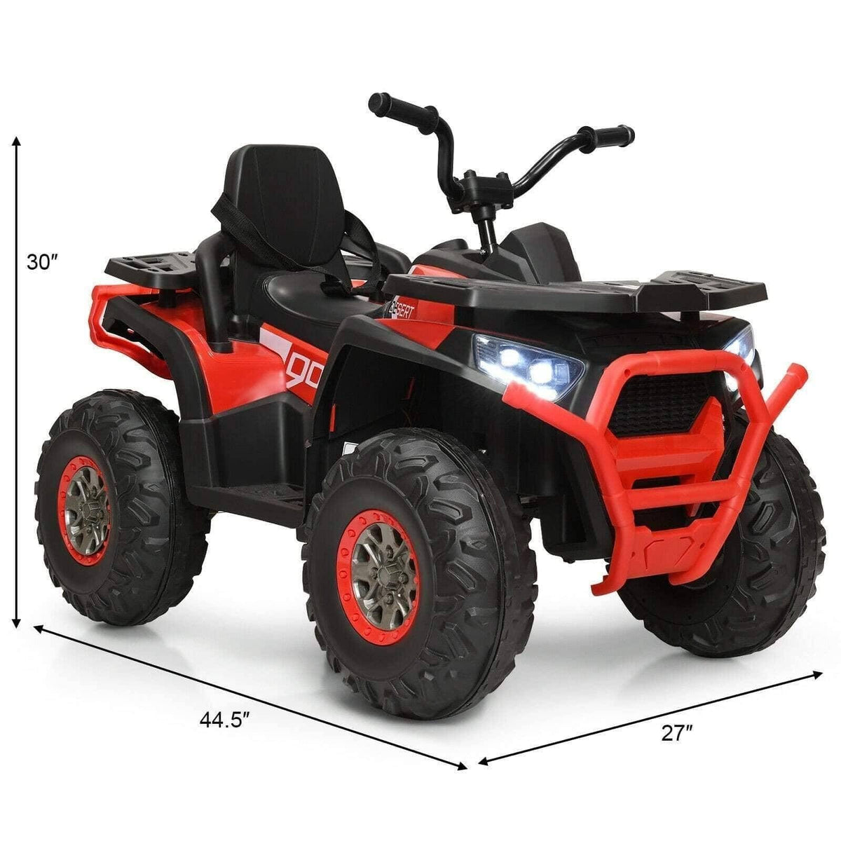 12 V Kids Electric 4-Wheeler ATV Quad with MP3 and LED Lights - Little Riderz