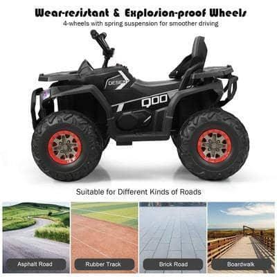 12 V Kids Electric 4-Wheeler ATV Quad with MP3 and LED Lights - Little Riderz