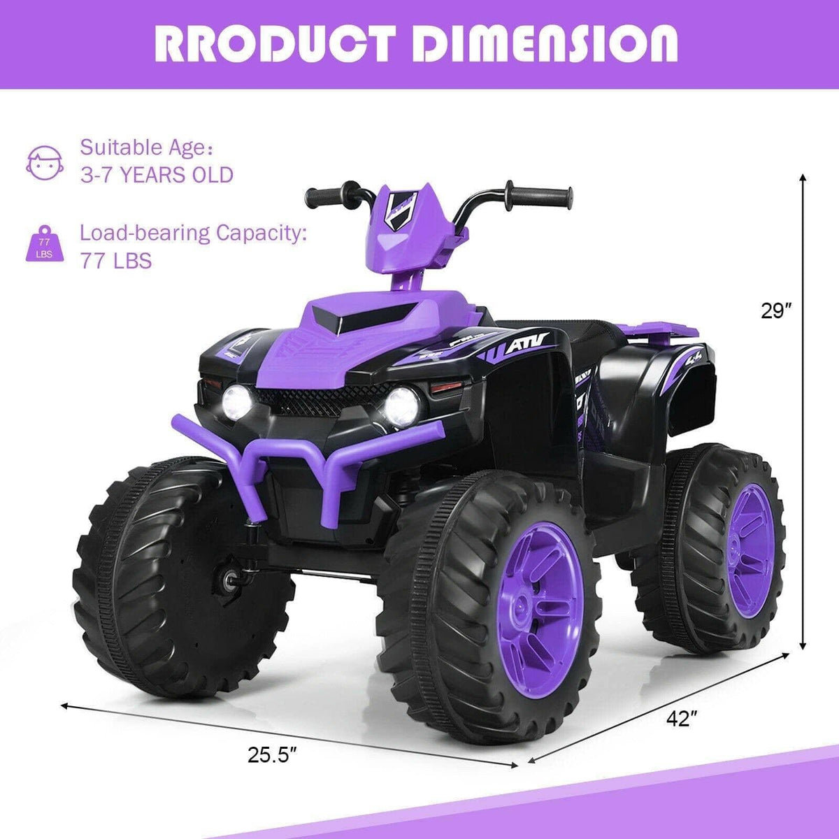 Electric 4 wheeler 2024 for 7 year old