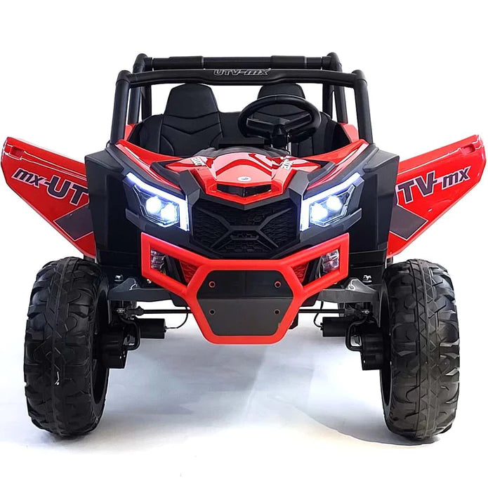 Electric Ride On Buggy-XMX613-24V-MP4-Red 24 Volt 4 Motors- 60 watts each MP4 TV Screen 2 Leather Seats