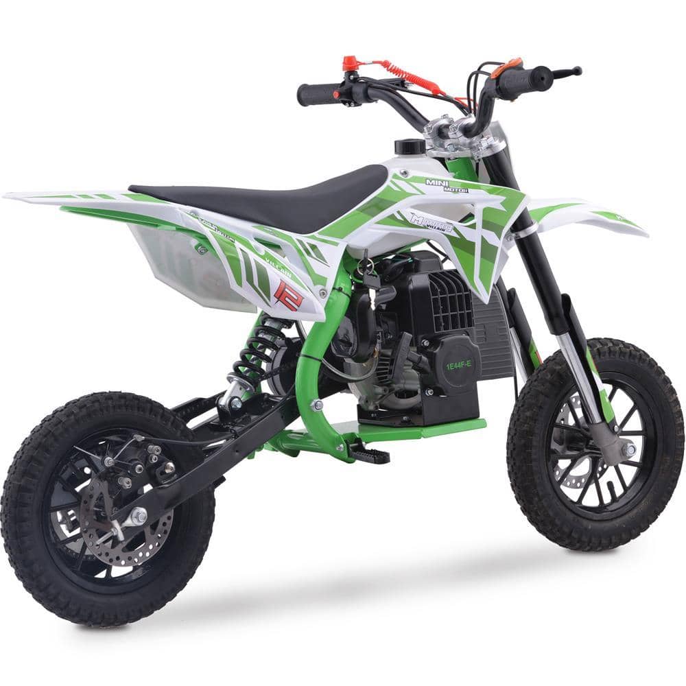 Mototec Villain 52cc Kids Gas Dirt Bike Green- Little Riderz