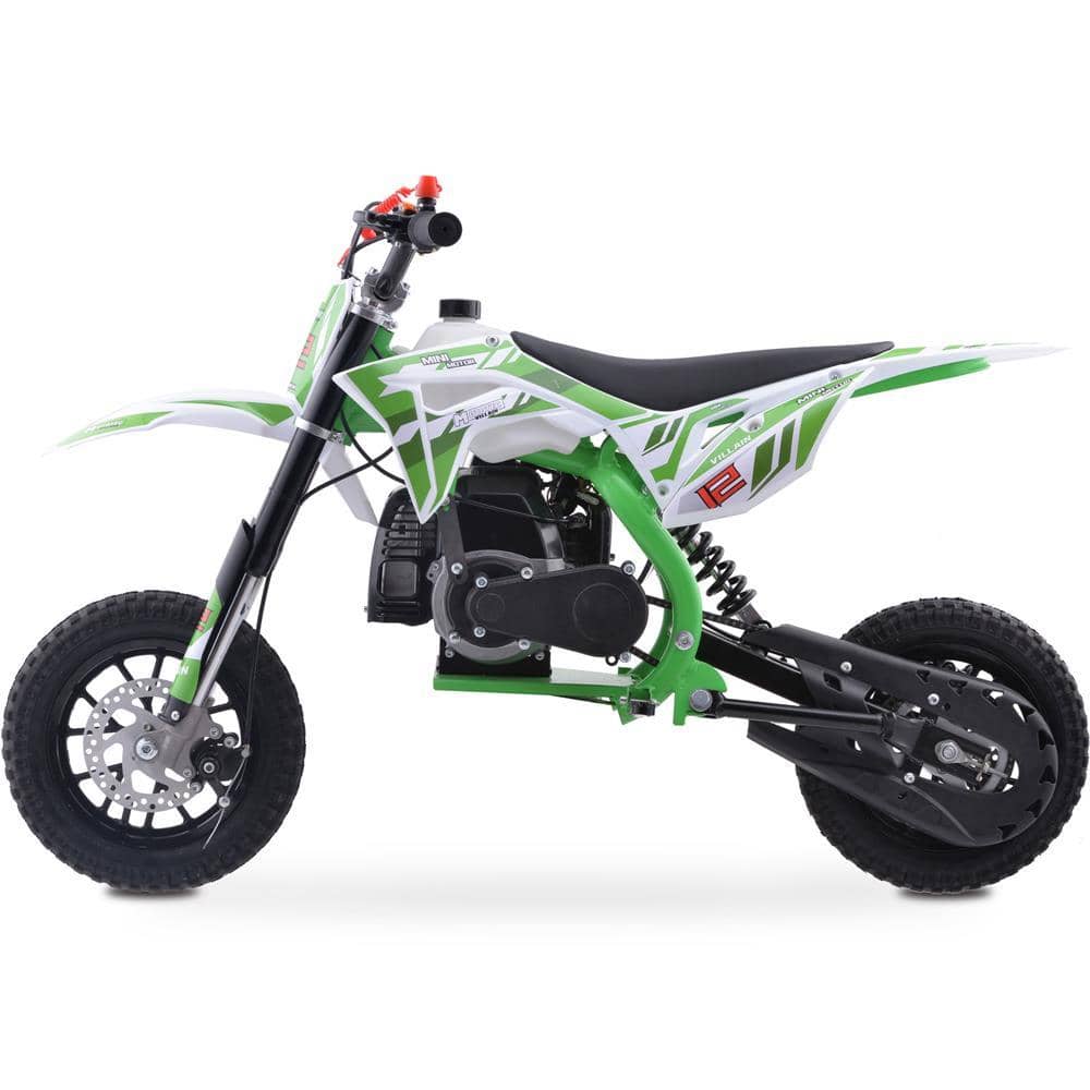 Mototec Villain 52cc Kids Gas Dirt Bike Green- Little Riderz