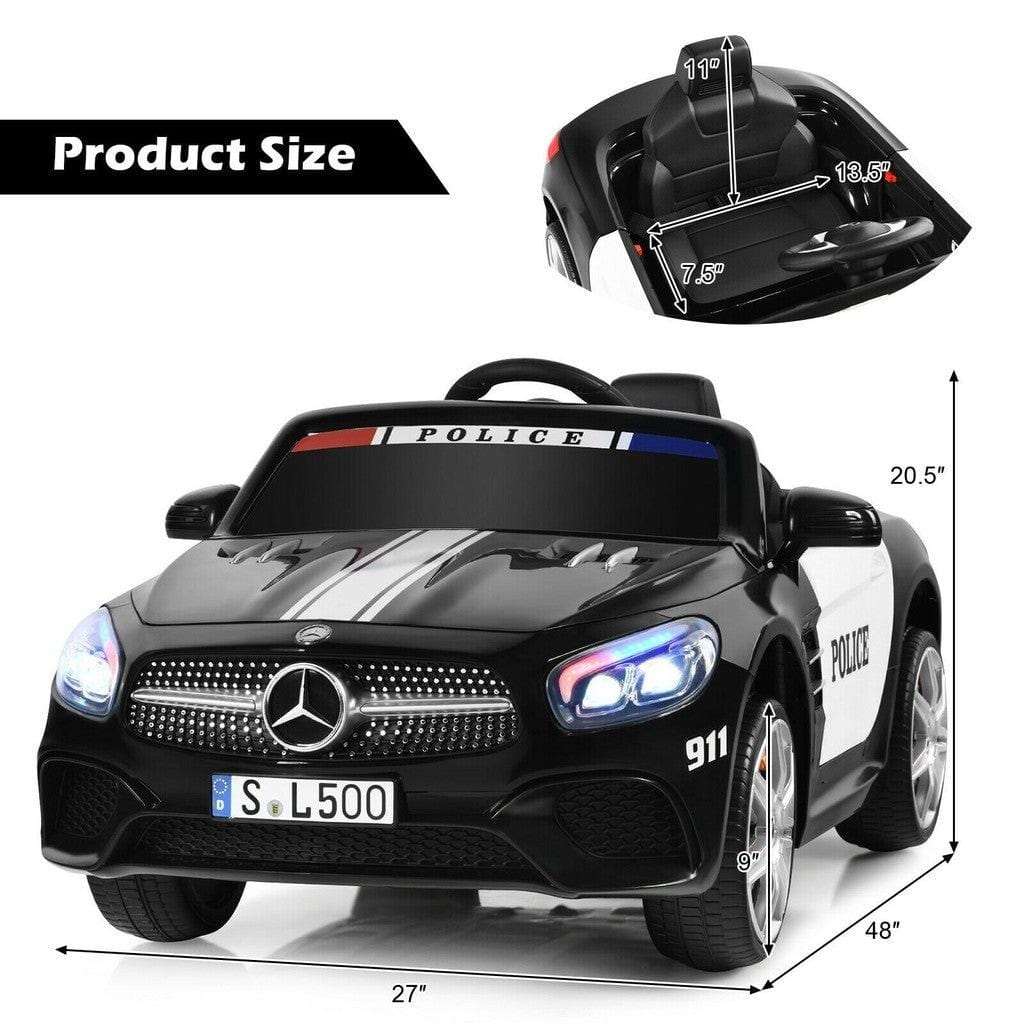 Costway Kids 12V Electric Ride On Car Police Car with Remote