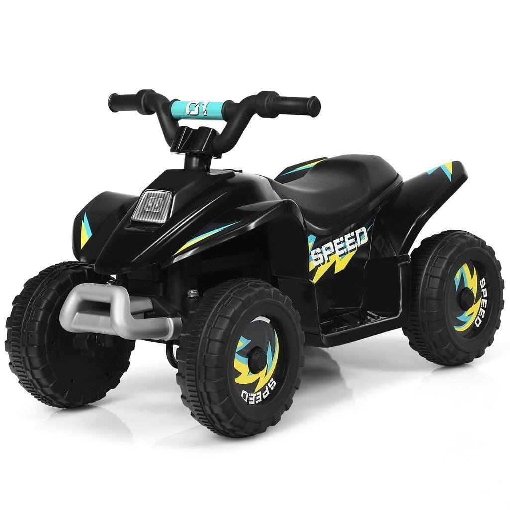 Costway Electric Riding Vehicles Black 6V Kids Electric ATV 4 Wheels Ride-On Toy