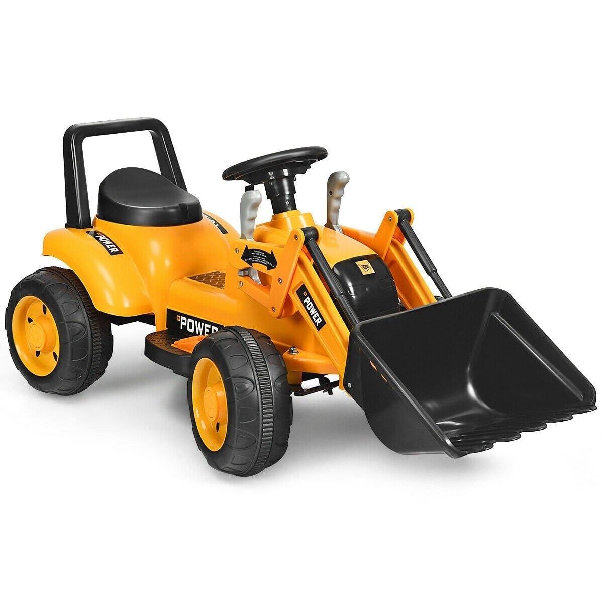 Costway Tractor 6V Battery Powered Kids Ride On Excavator