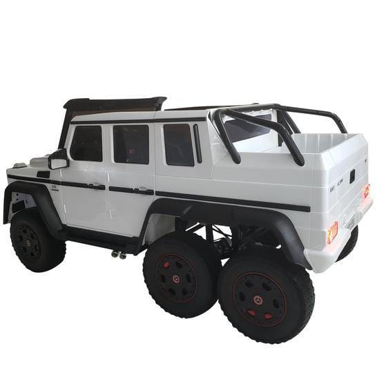Mini Moto Toys 6 wheeler White Mercedes Benz 6 Wheel Drive - Remote Control Riding Toy with 2 Seats Side By Side