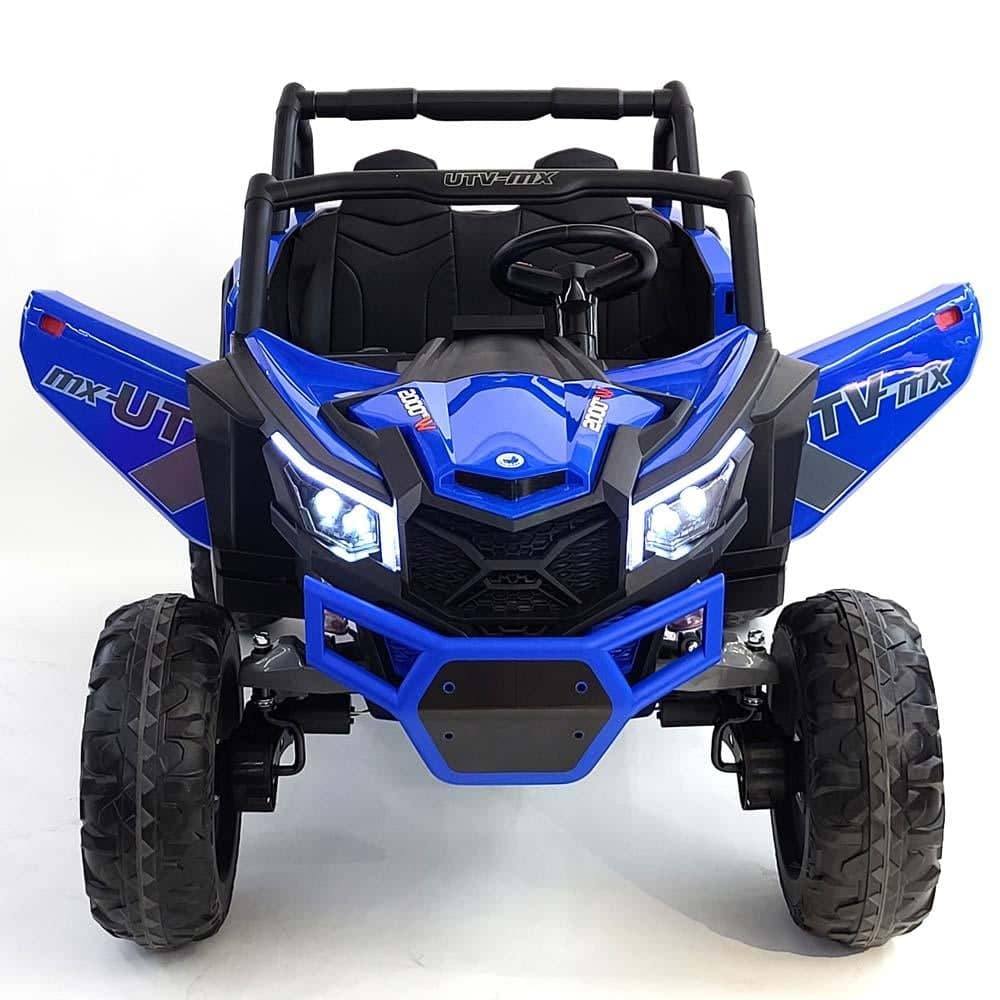 Mini Moto Toys Electric Riding Vehicles Electric Ride On Buggy-XMX613-24V-MP4-blue 24 Volt 4 Motors- 60 watts each MP4 TV Screen 2 Leather Seats
