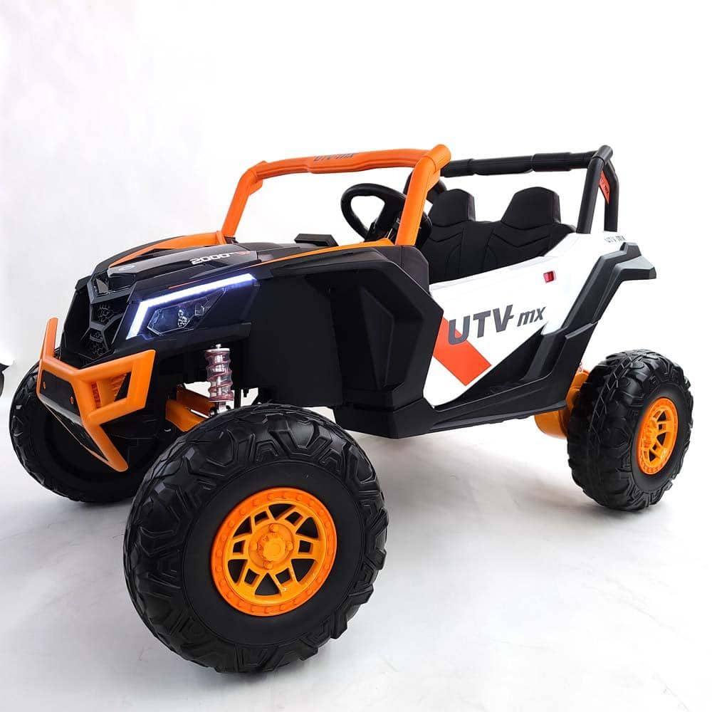 Mini Moto Toys Electric Riding Vehicles Electric Ride On Buggy-XMX613-24V-MP4-Orange 24 Volt 4 Motors- 60 watts each MP4 TV Screen 2 Leather Seats