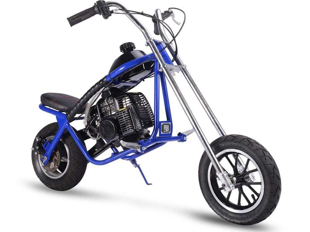 MotoTec Chopper MotoTec 49cc Gas Mini Chopper Blue