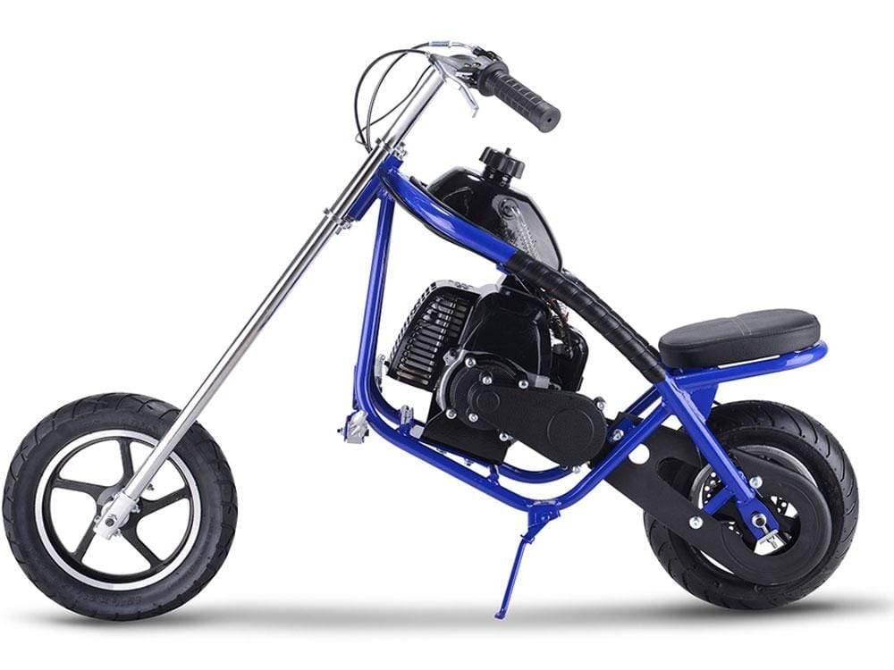 MotoTec Chopper MotoTec 49cc Gas Mini Chopper Blue