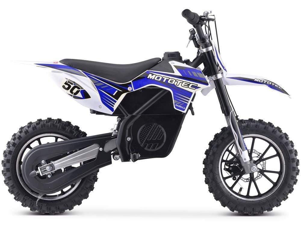 MotoTec Dirt Bike MotoTec 24v 500w Gazella Electric Dirt Bike Blue