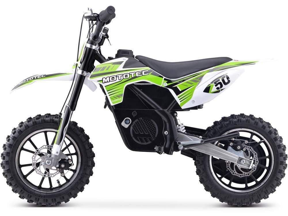 MotoTec Dirt Bike MotoTec 24v 500w Gazella Electric Dirt Bike Green