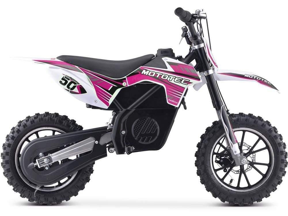 MotoTec Dirt Bike MotoTec 24v 500w Gazella Electric Dirt Bike Purple