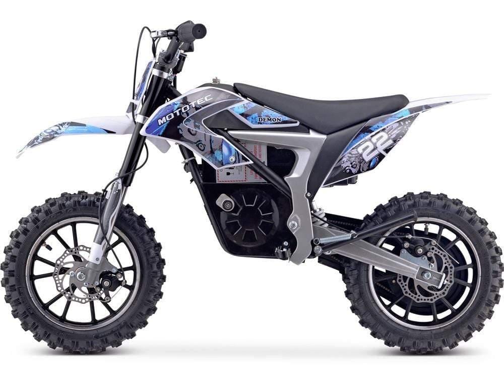 MotoTec Dirt Bike MotoTec 36v Electric Dirt Bike 500w Demon Lithium Blue