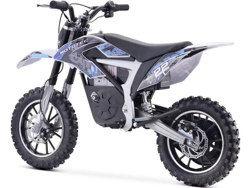 MotoTec Dirt Bike MotoTec 36v Electric Dirt Bike 500w Demon Lithium Blue