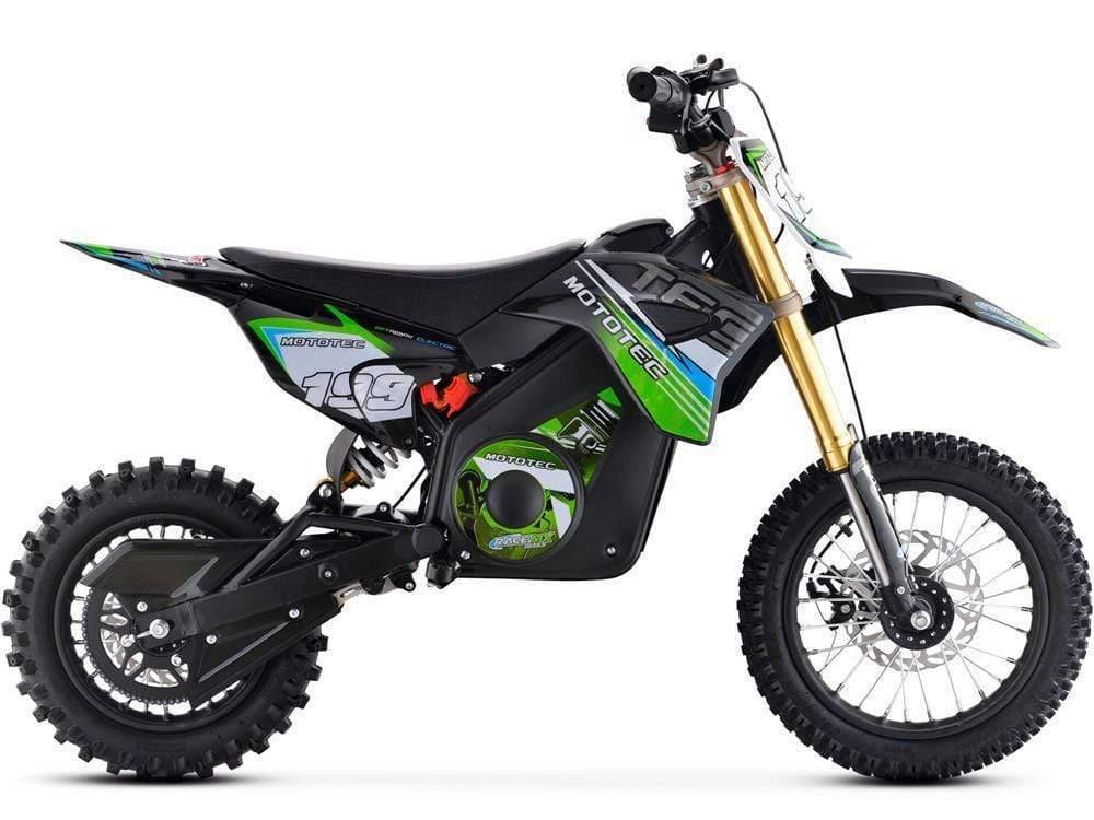 MotoTec Dirt Bike MotoTec 36v Pro Electric Dirt Bike 1000w Lithium Green