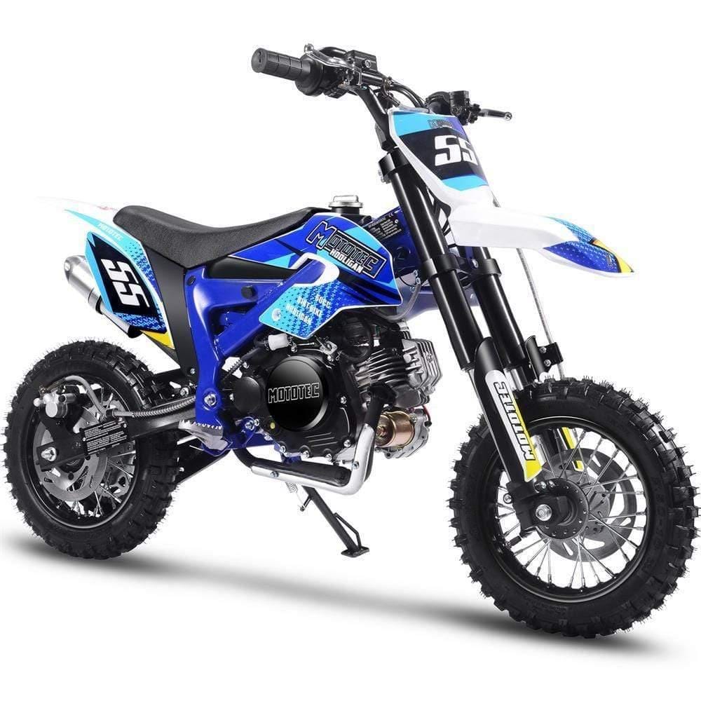 MotoTec Dirt Bike MotoTec Hooligan 60cc 4-Stroke Gas Dirt Bike Blue