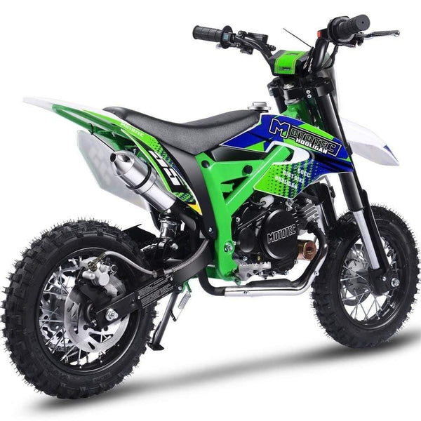 MotoTec Hooligan 60cc Gas Dirt Bike Green | Little Riderz