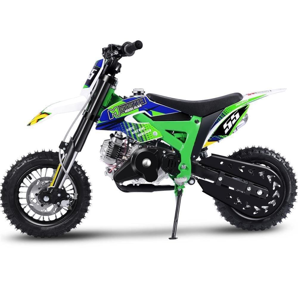 MotoTec Dirt Bike MotoTec Hooligan 60cc 4-Stroke Gas Dirt Bike Green