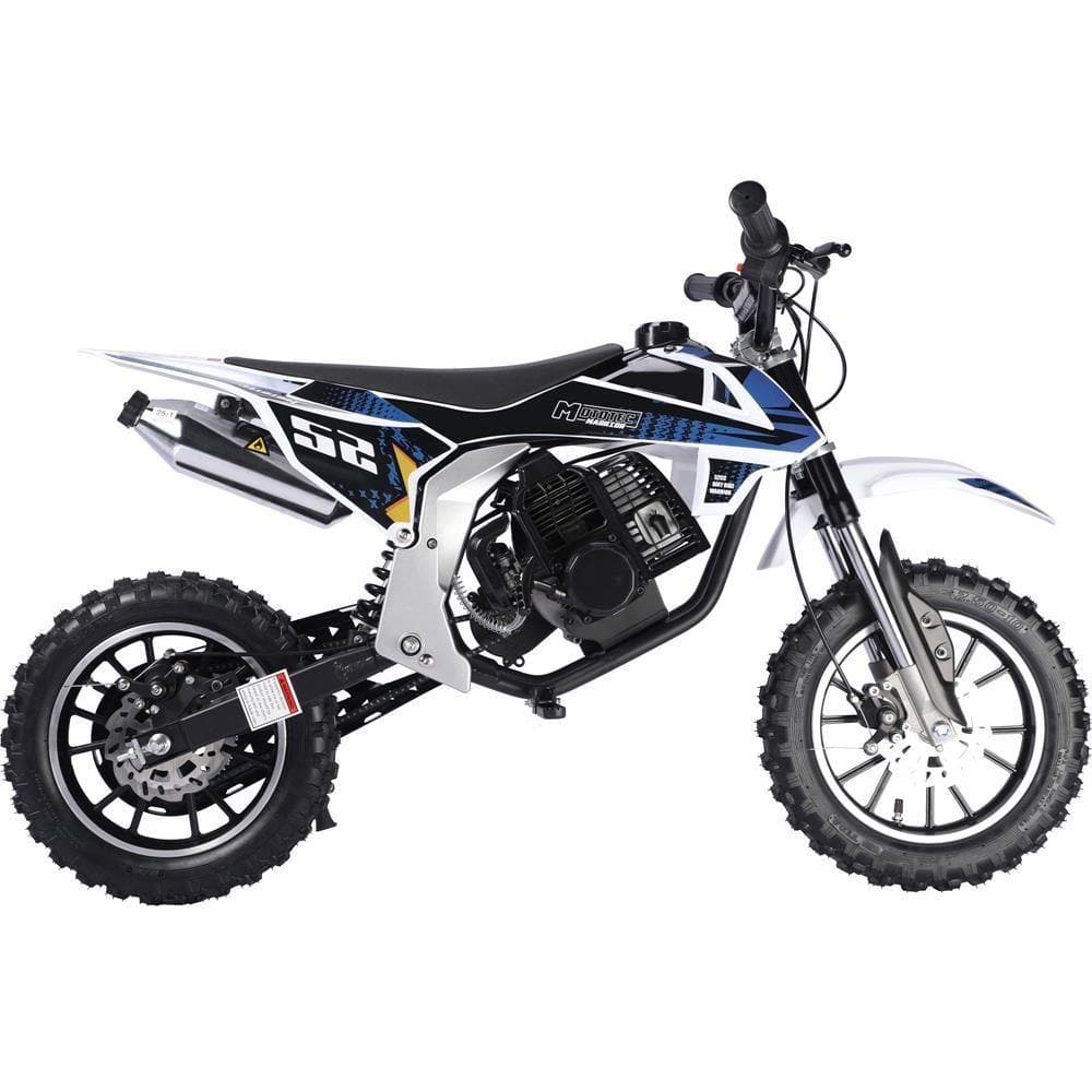 MotoTec Dirt Bike MotoTec Warrior 52cc 2-Stroke Kids Gas Dirt Bike Black