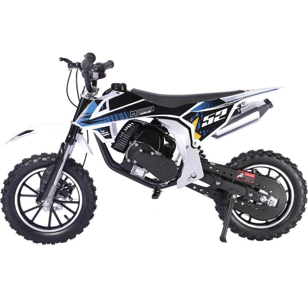 MotoTec Dirt Bike MotoTec Warrior 52cc 2-Stroke Kids Gas Dirt Bike Black