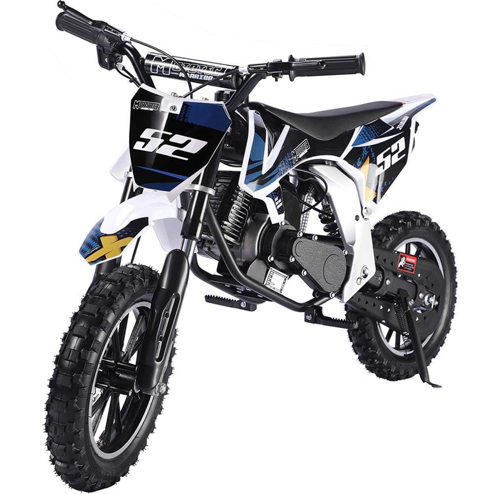 MotoTec Dirt Bike MotoTec Warrior 52cc 2-Stroke Kids Gas Dirt Bike Black