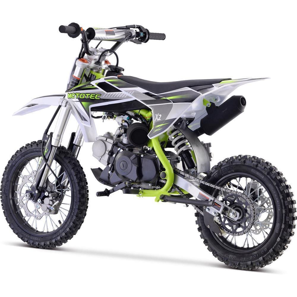 MotoTec Dirt Bike MotoTec X2 110cc 4-Stroke Gas Dirt Bike Green
