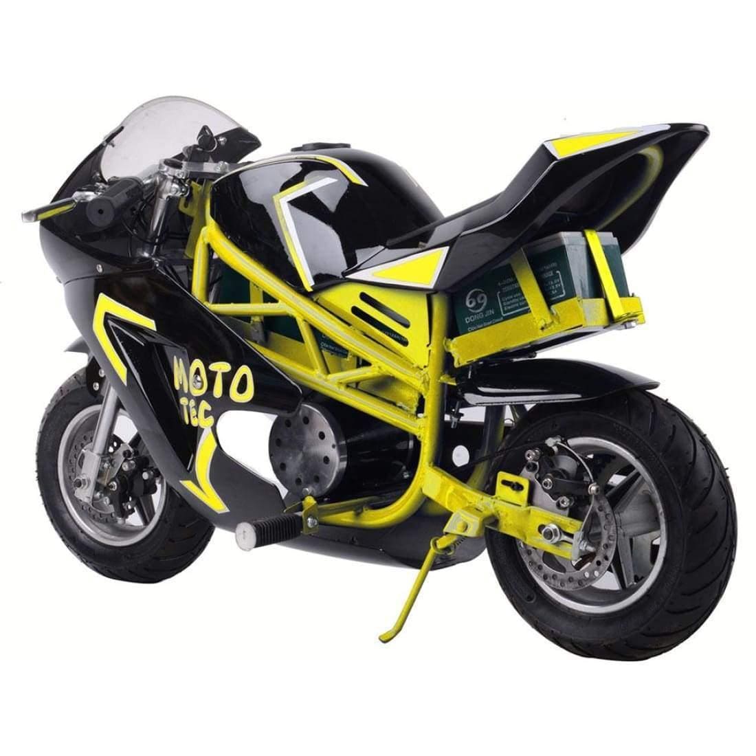 MotoTec Electric Pocket Bike MotoTec 36v 500w Electric Pocket Bike GT Yellow-MT-Elec-GT-Yellow