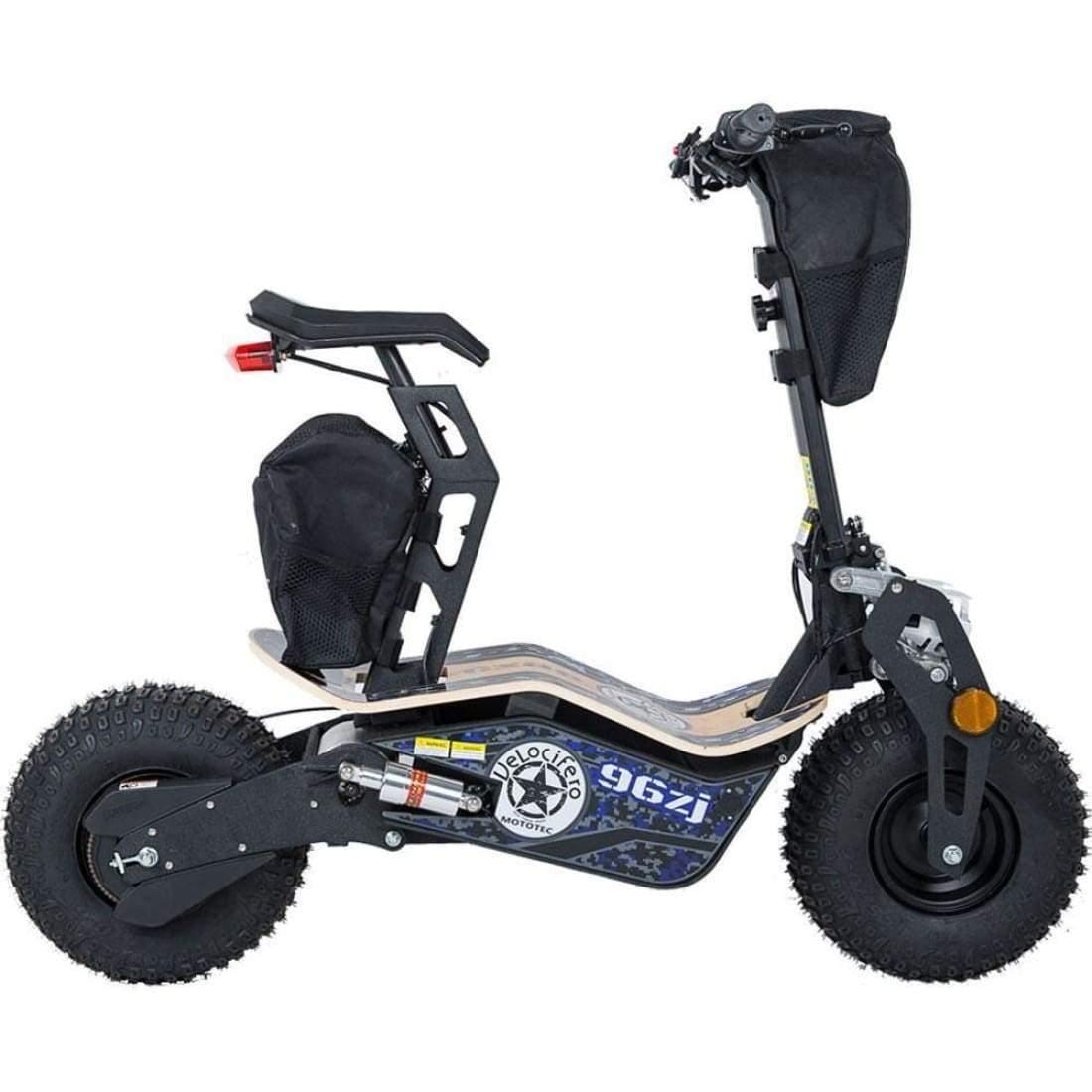 MotoTec Electric Pocket Bike MotoTec Mad 1600w 48v Electric Scooter-MT-Mad-1600-Blue