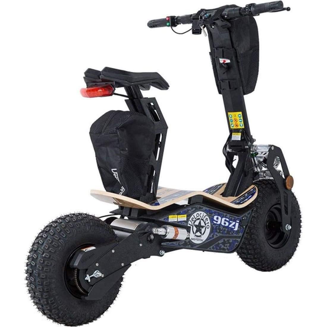 MotoTec Electric Pocket Bike MotoTec Mad 1600w 48v Electric Scooter-MT-Mad-1600-Blue