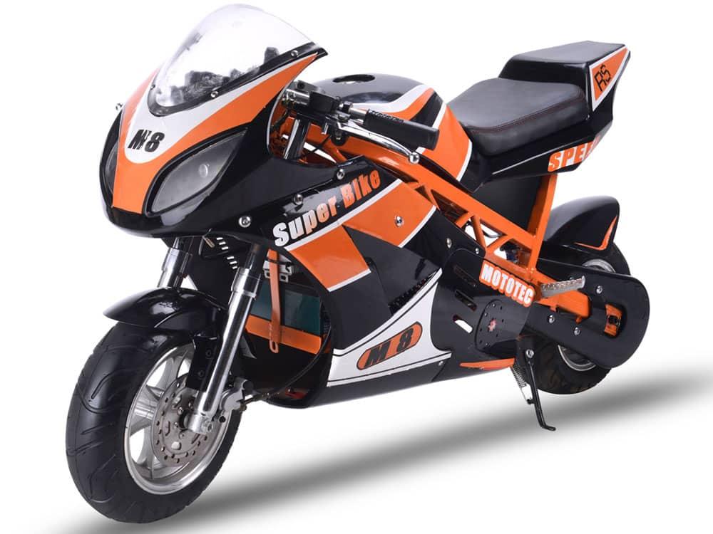 MotoTec Electric Scooter MotoTec 1000w 48v Electric Superbike Black