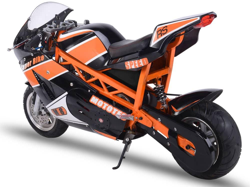 MotoTec Electric Scooter MotoTec 1000w 48v Electric Superbike Black
