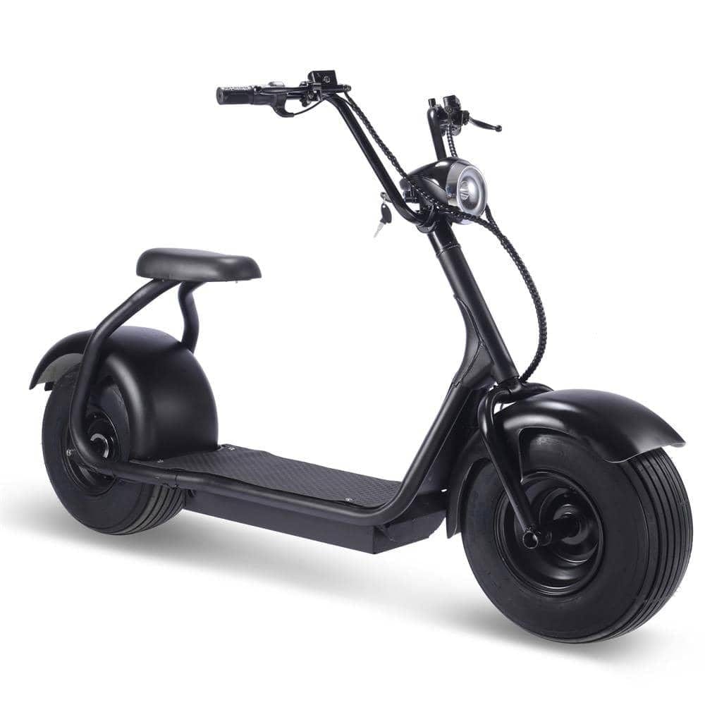 MotoTec Electric Scooter MotoTec Fat Tire 60v 18ah 2000w Lithium Electric Scooter Black