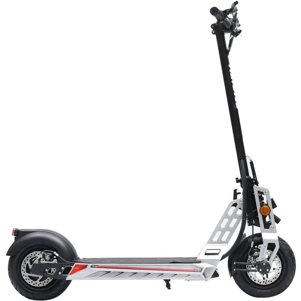 MotoTec Electric Scooter MotoTec Free Ride 48v 600w Lithium Electric Scooter Silver