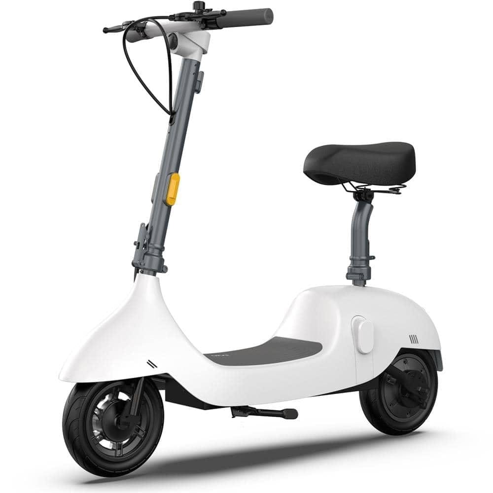 MotoTec Electric Scooter Okai Beetle 36v 350w Lithium Electric Scooter White