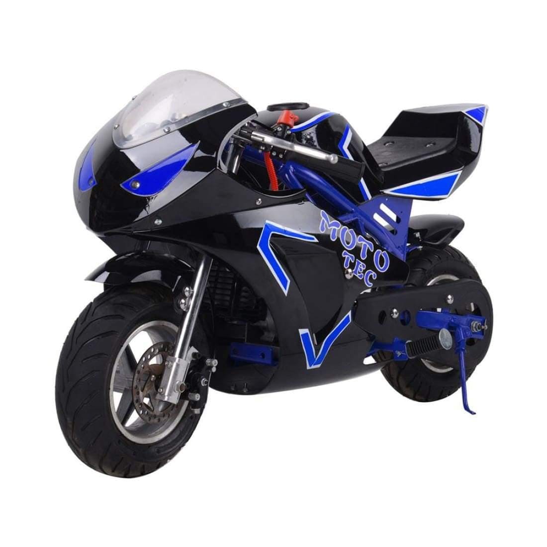 MotoTec Gas Pocket Bike MotoTec Gas Pocket Bike GT 49cc 2-Stroke Blue