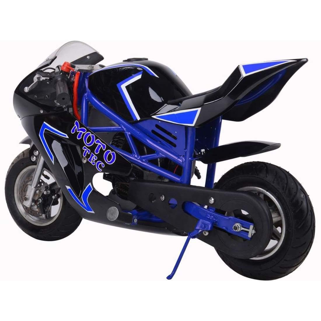 MotoTec Gas Pocket Bike MotoTec Gas Pocket Bike GT 49cc 2-Stroke Blue