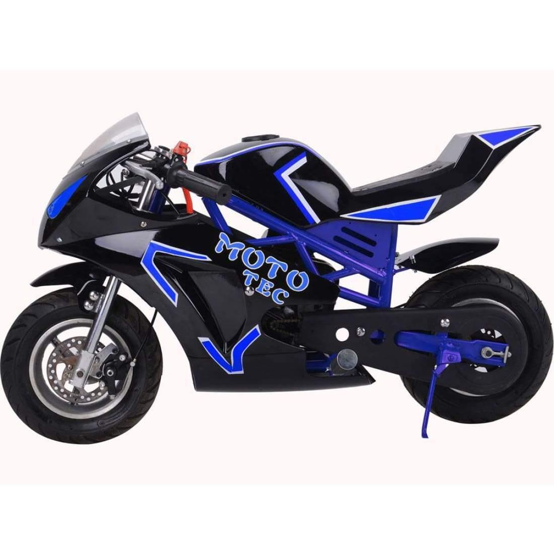 MotoTec Gas Pocket Bike MotoTec Gas Pocket Bike GT 49cc 2-Stroke Blue